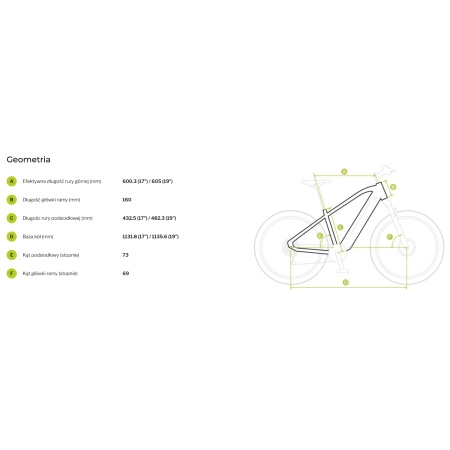ROWER ELEKTRYCZNY ECOBIKE X-CITY 19 BLACK 17,5Ah 630 Wh