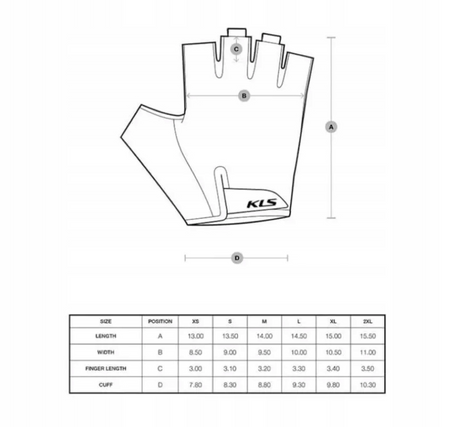 Rękawice KLS FACTOR 022, black, XL